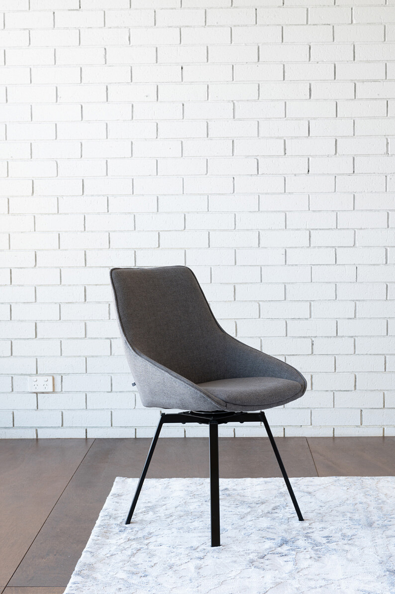 Haston Dining Chair Dark Grey