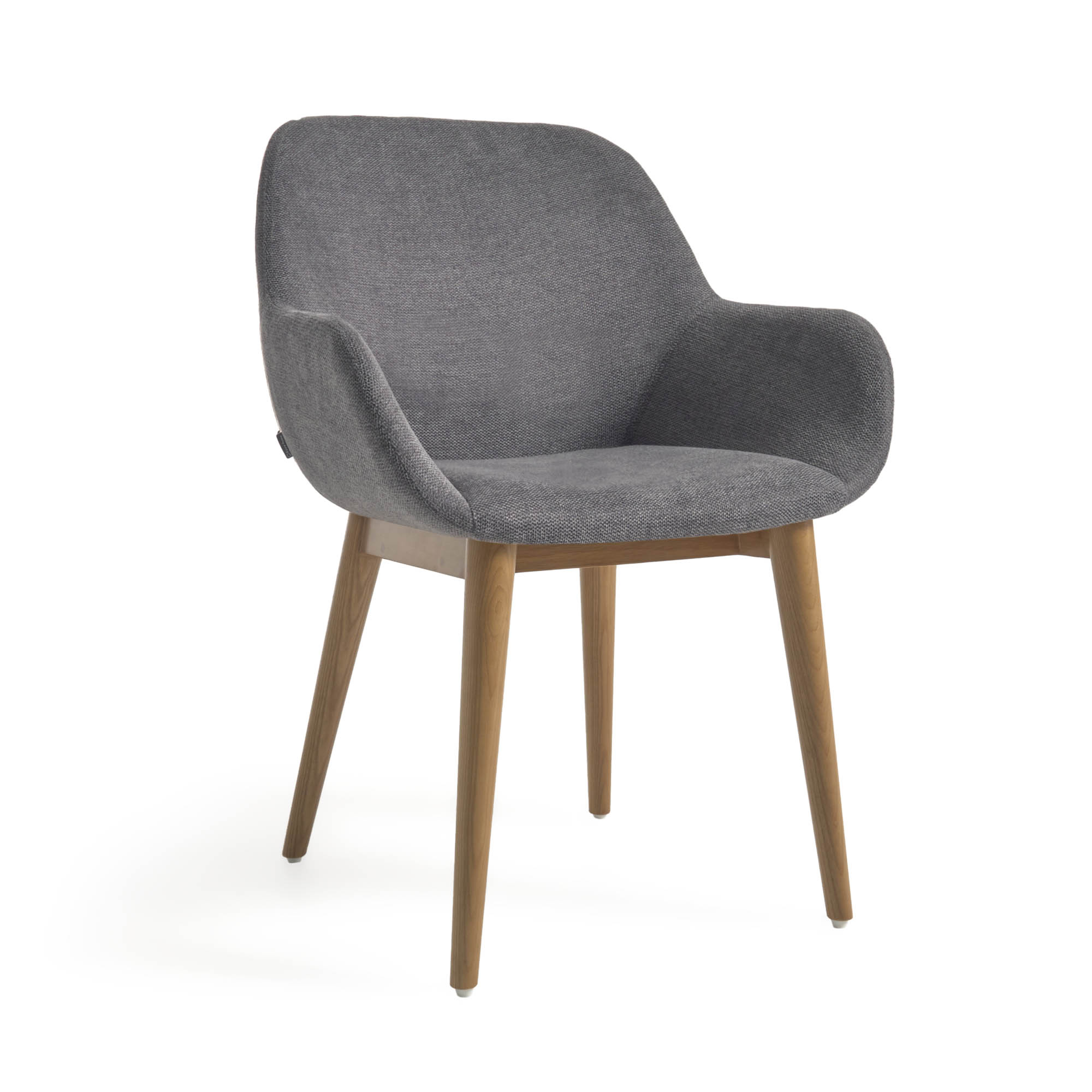 Konna Dining Chair Grey with Timber Legs