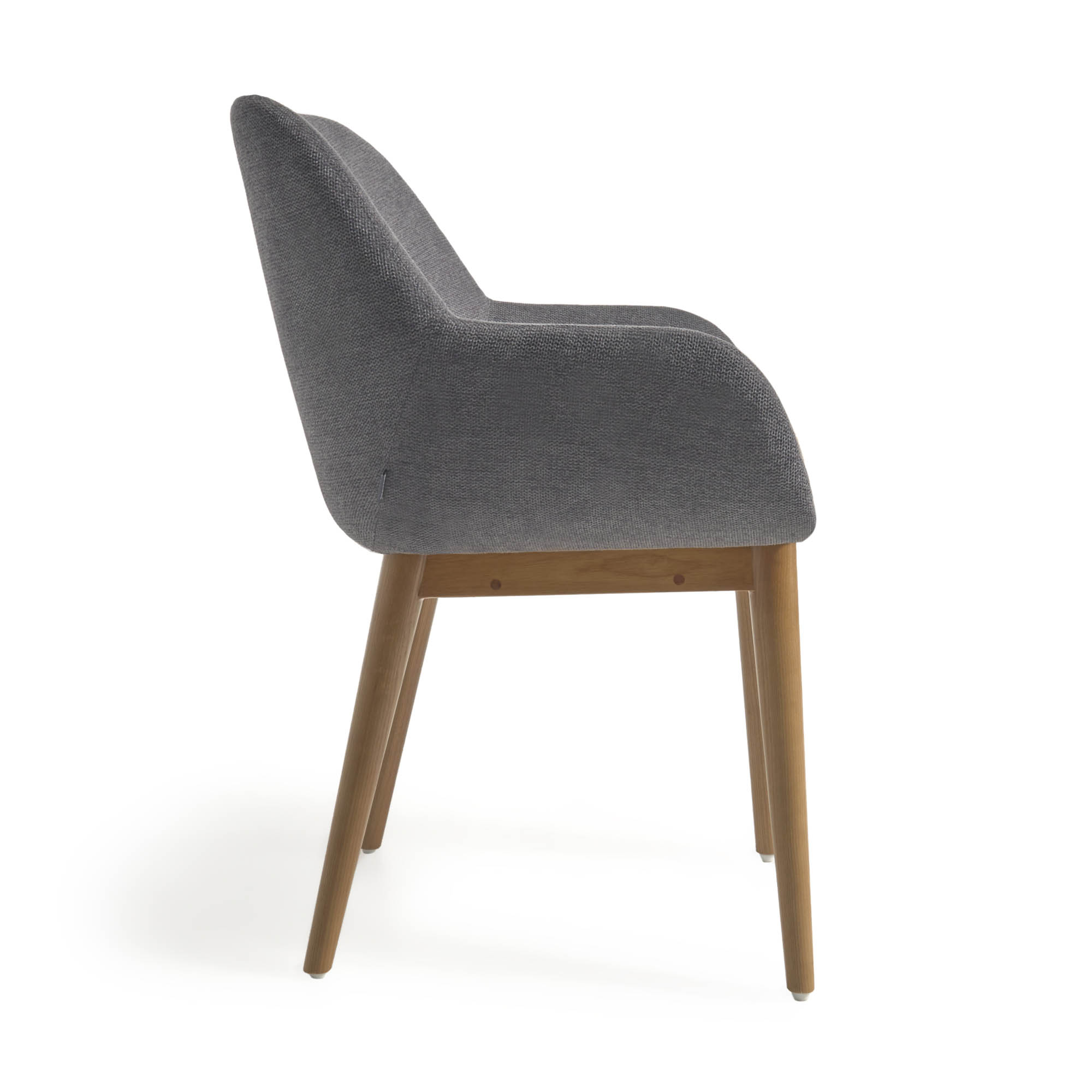 Konna Dining Chair Grey with Timber Legs