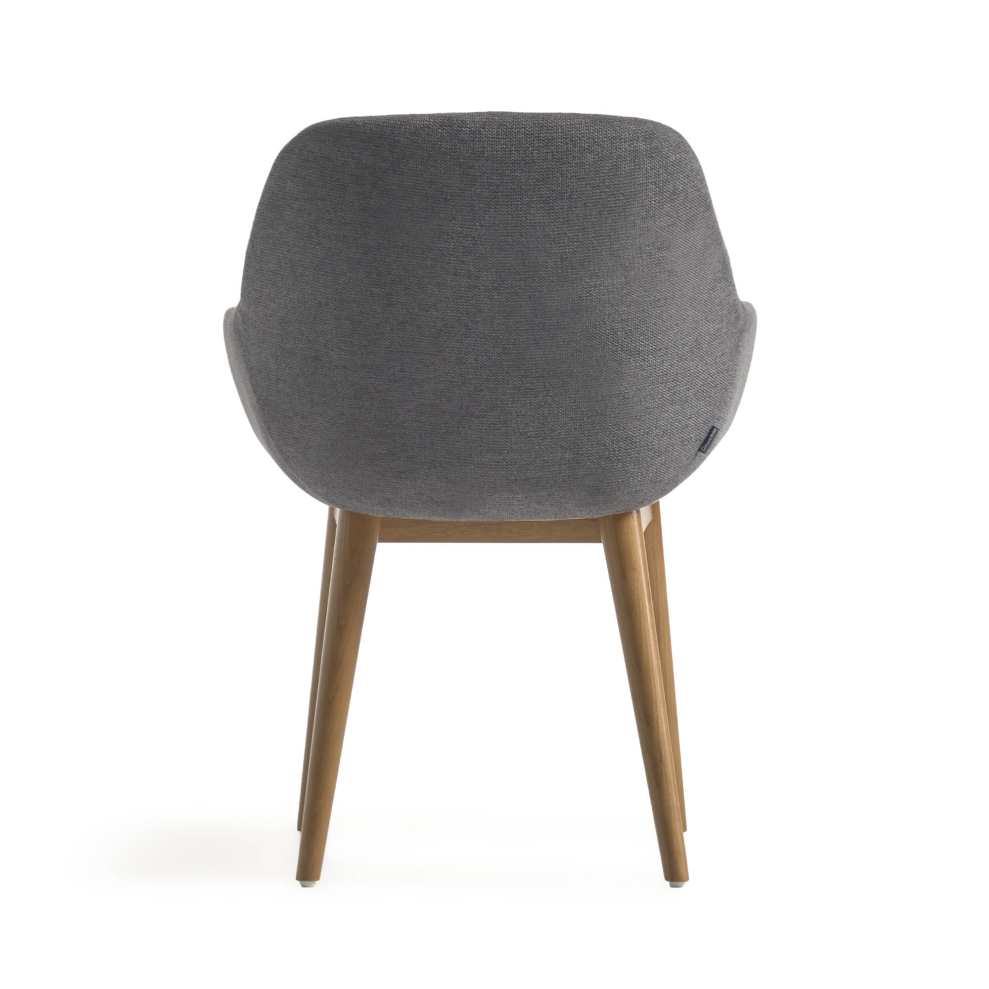 Konna Dining Chair Grey with Timber Legs