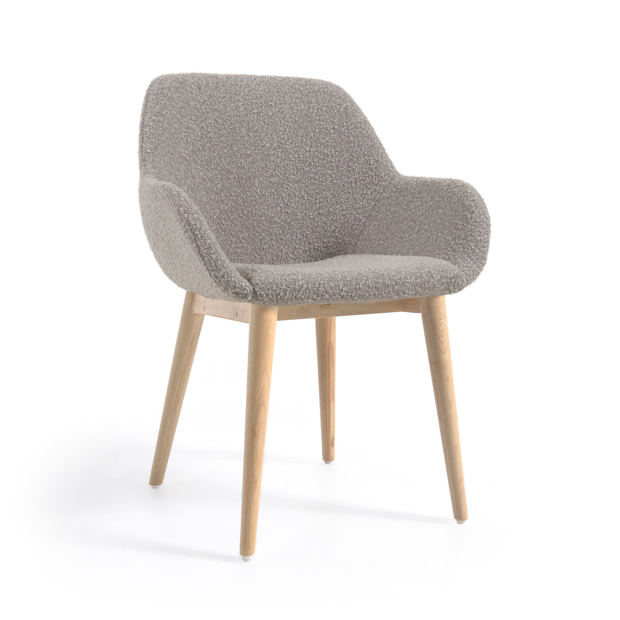 Konna Dining Chair Light Grey Boucle