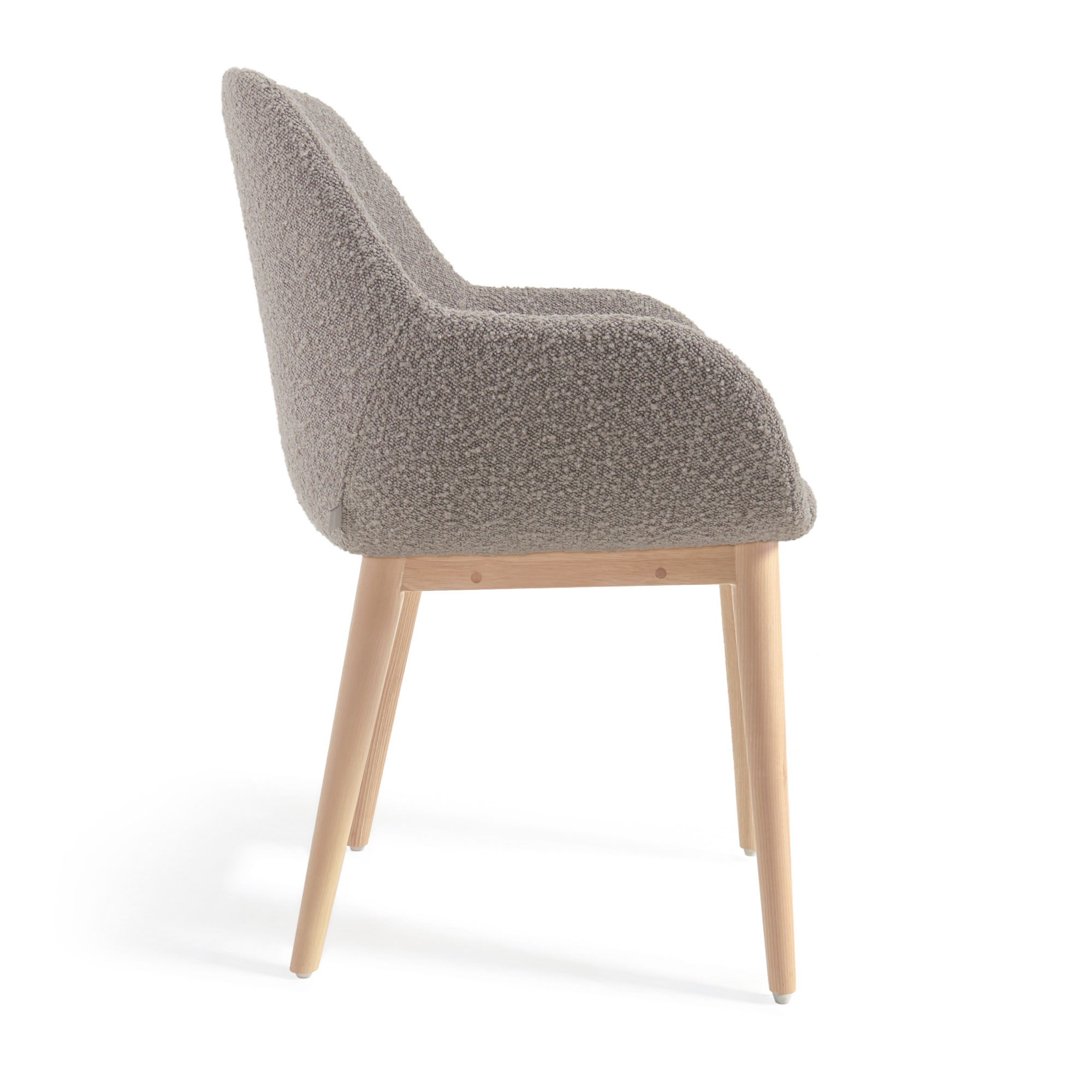 Konna Dining Chair Light Grey Boucle