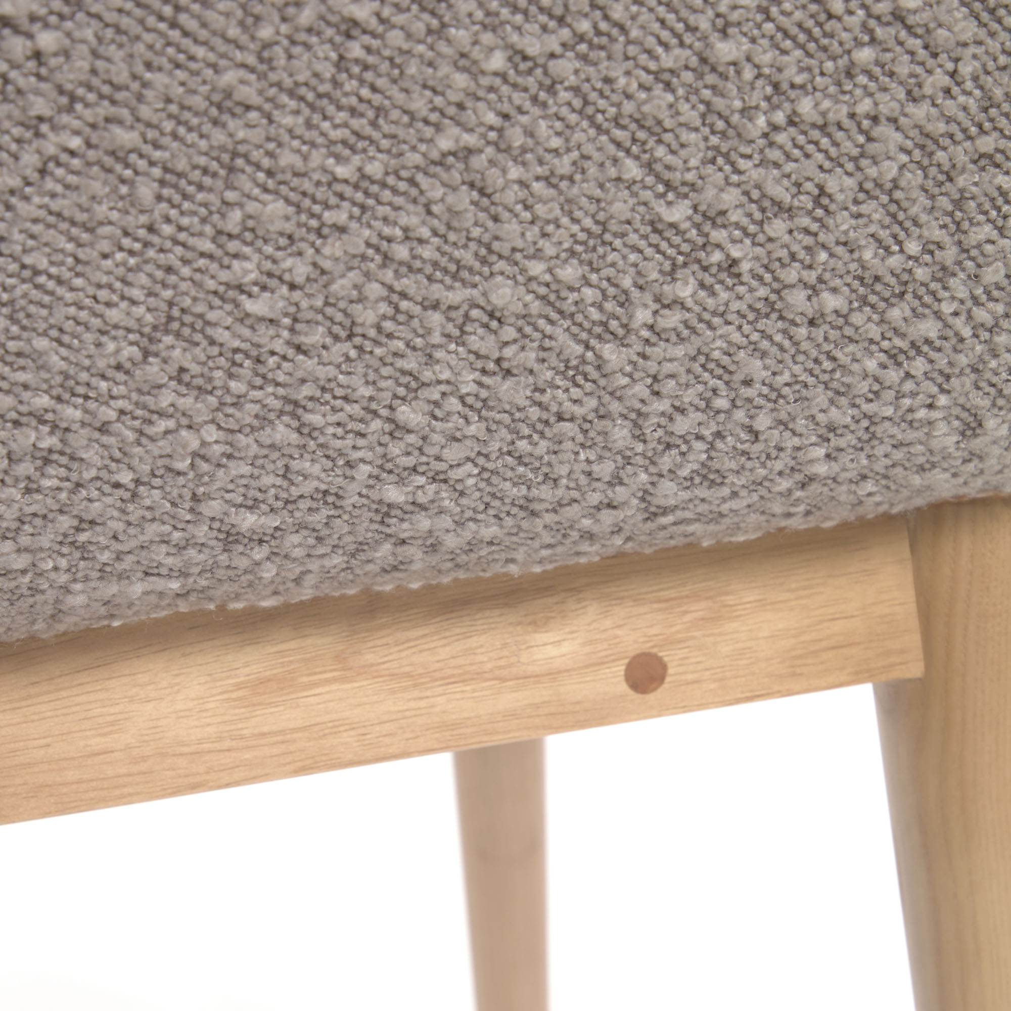 Konna Dining Chair Light Grey Boucle