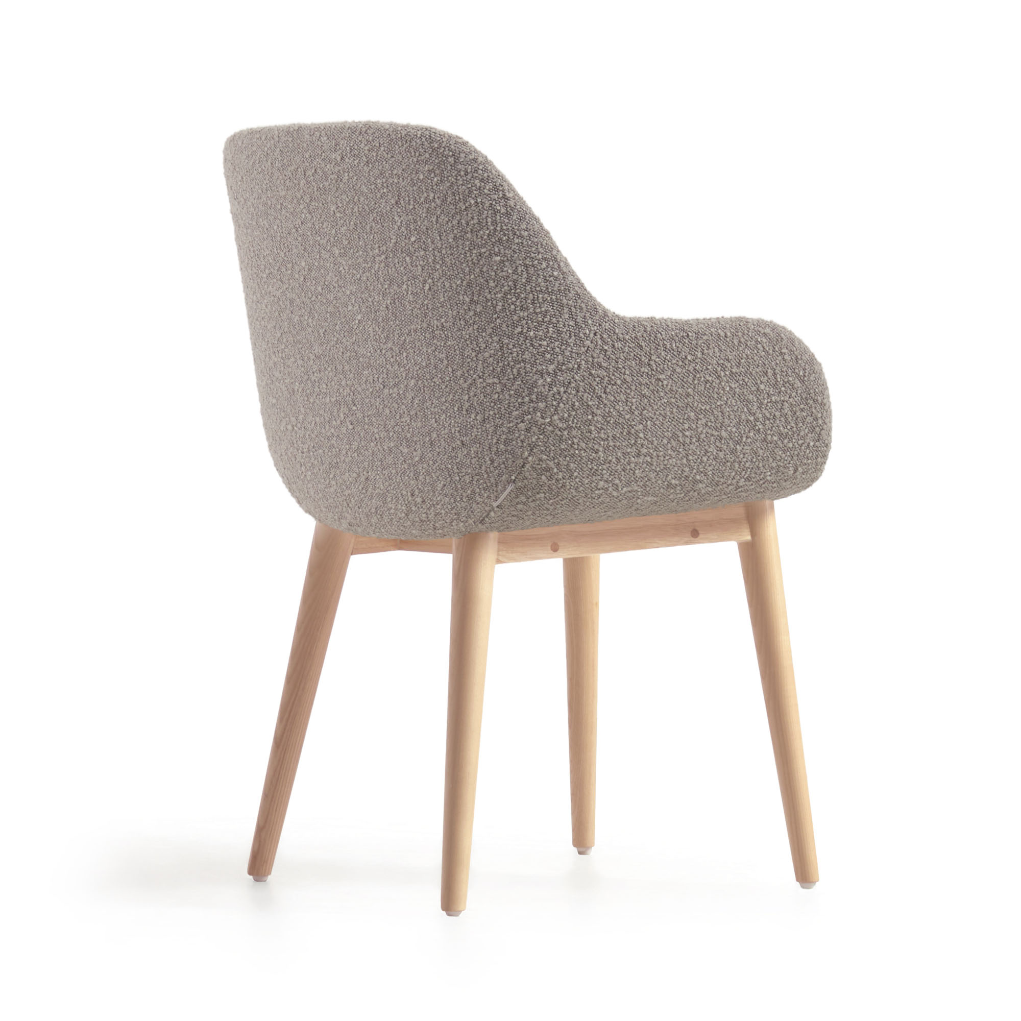 Konna Dining Chair Light Grey Boucle