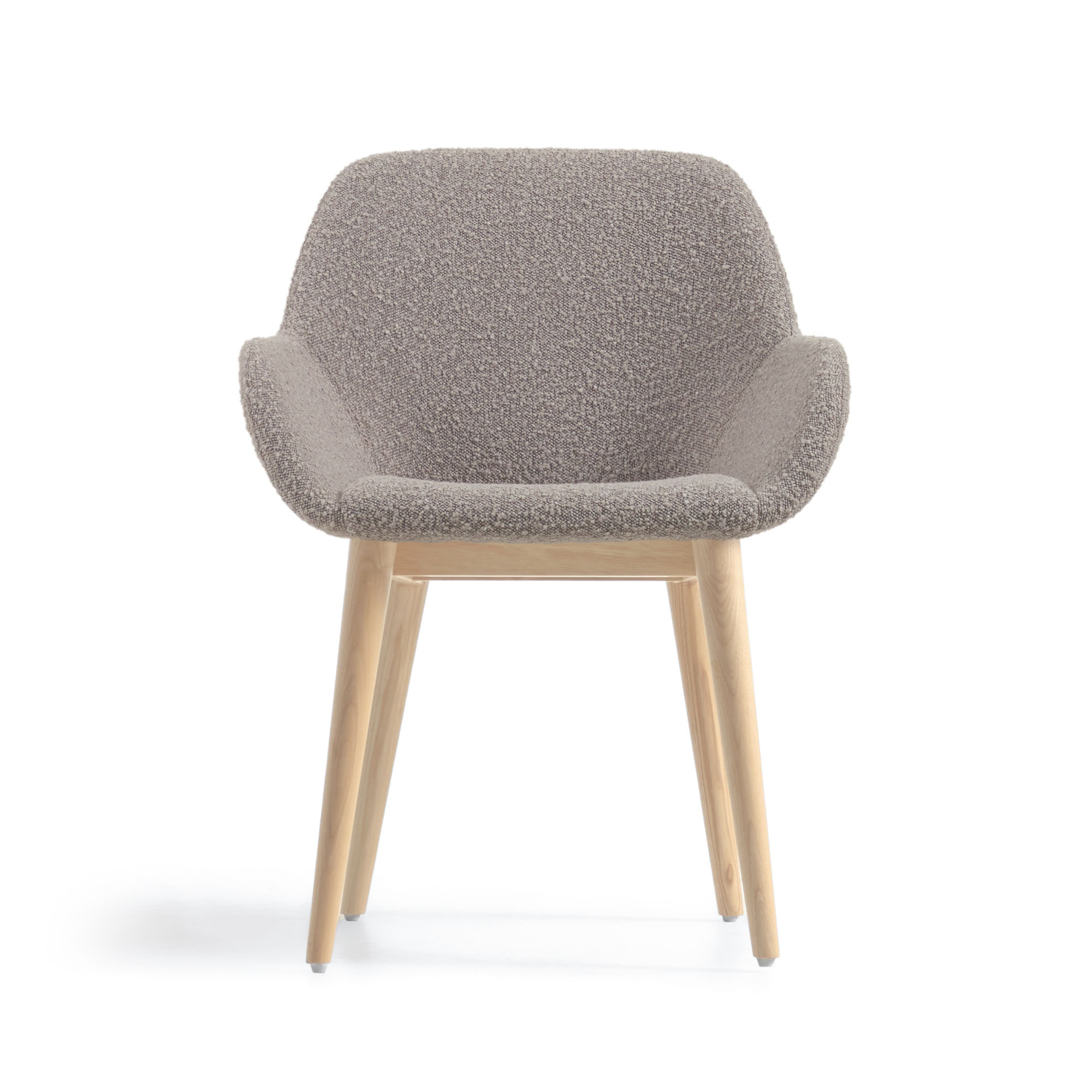 Konna Dining Chair Light Grey Boucle