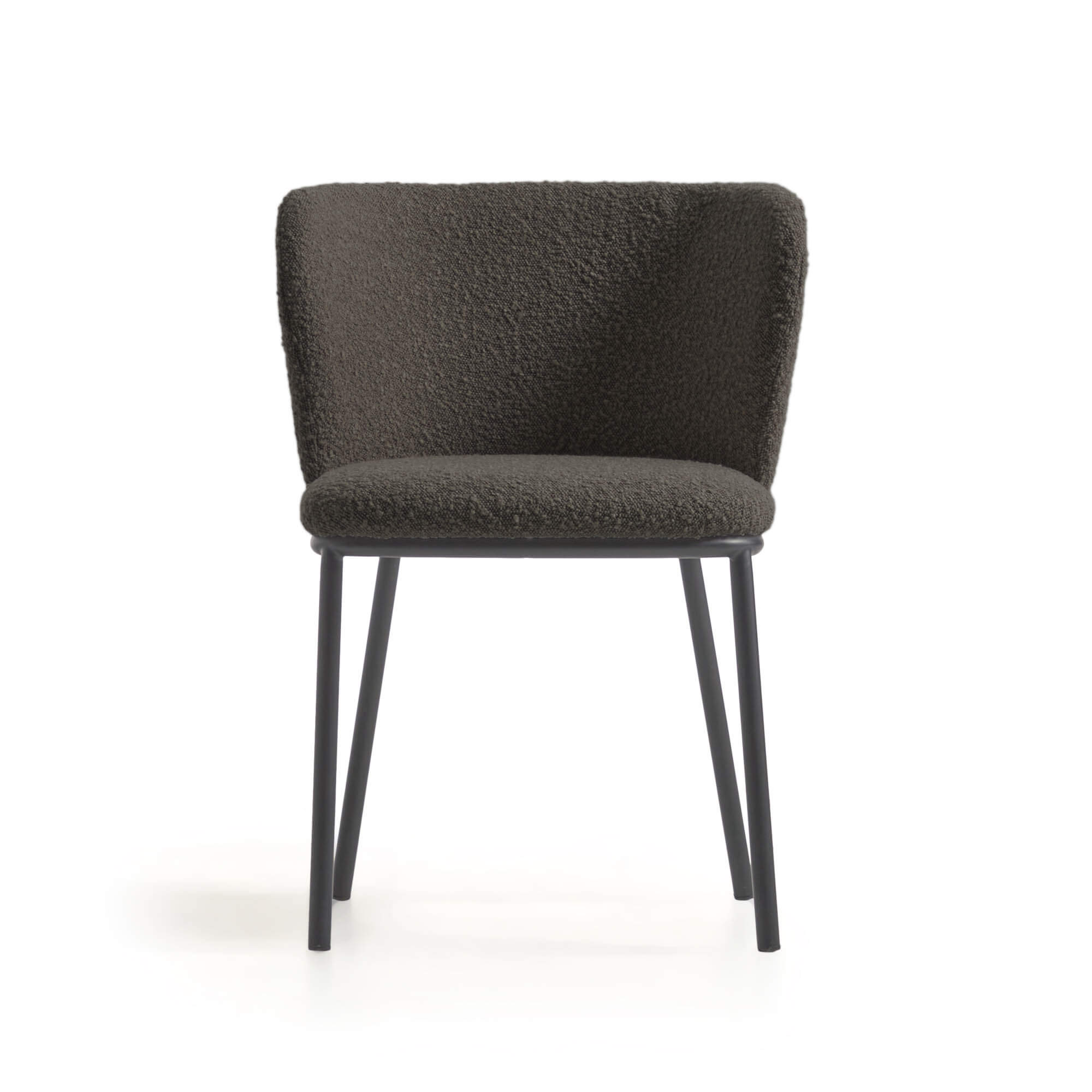 Ciselia Dining Chair Black Boucle