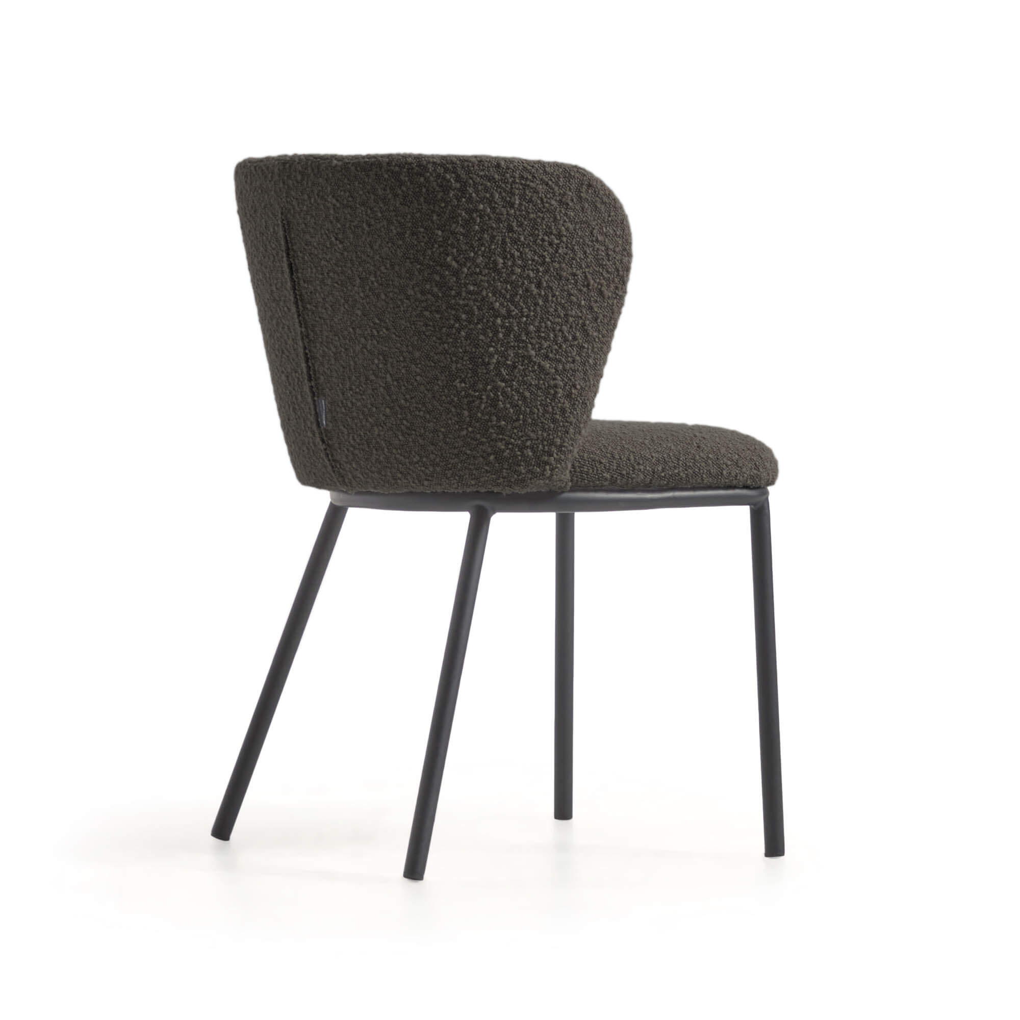 Ciselia Dining Chair Black Boucle