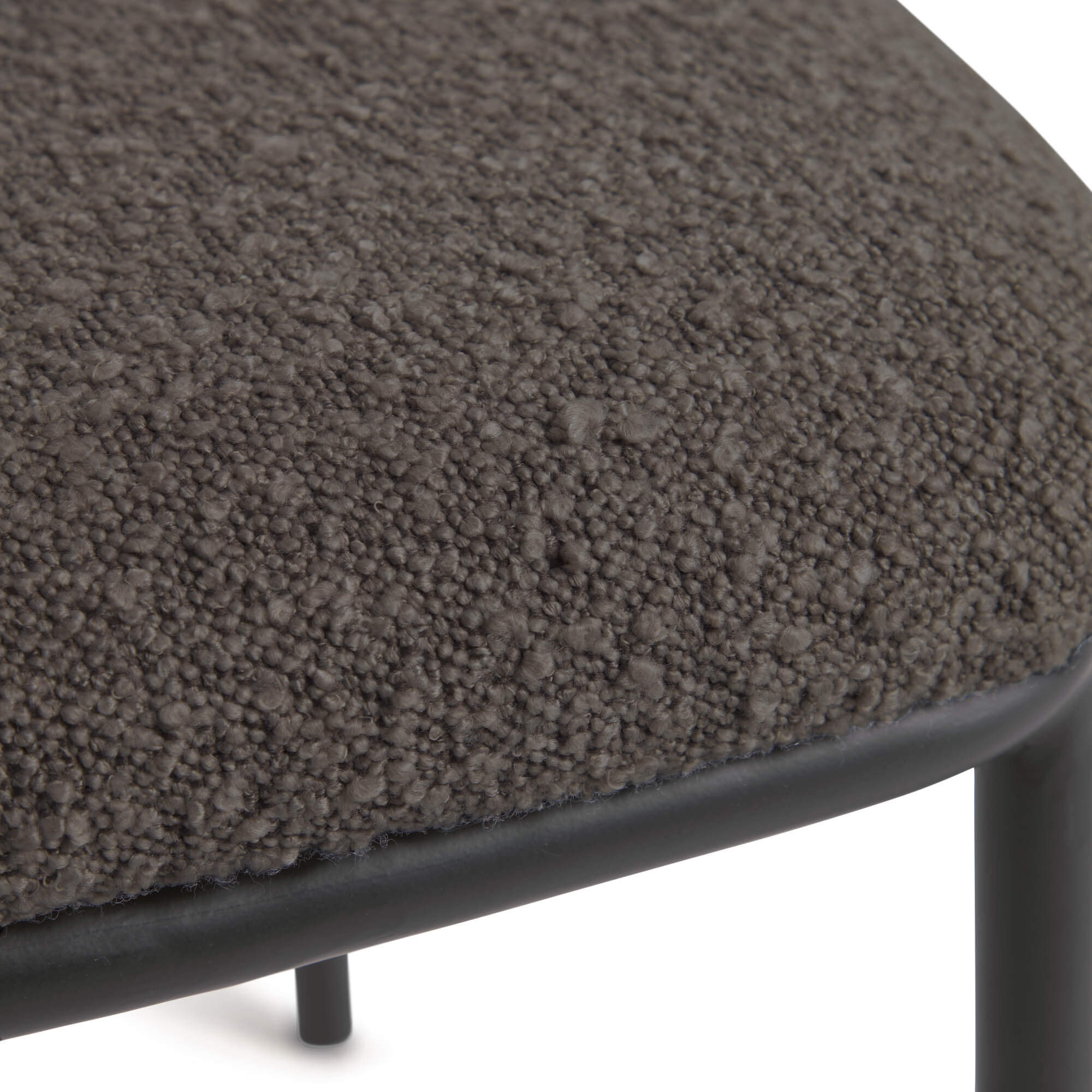 Ciselia Dining Chair Black Boucle