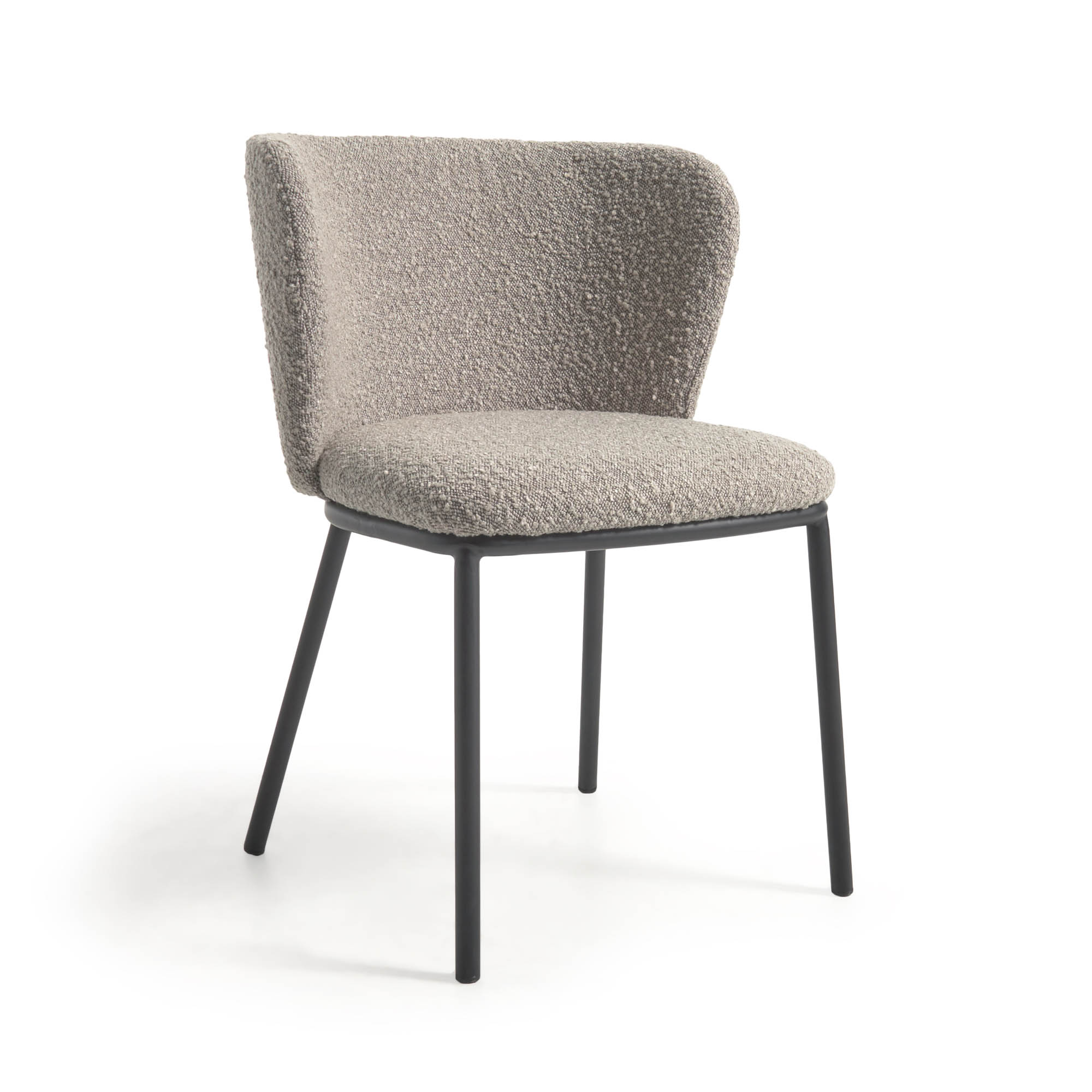 Ciselia Dining Chair Grey Boucle