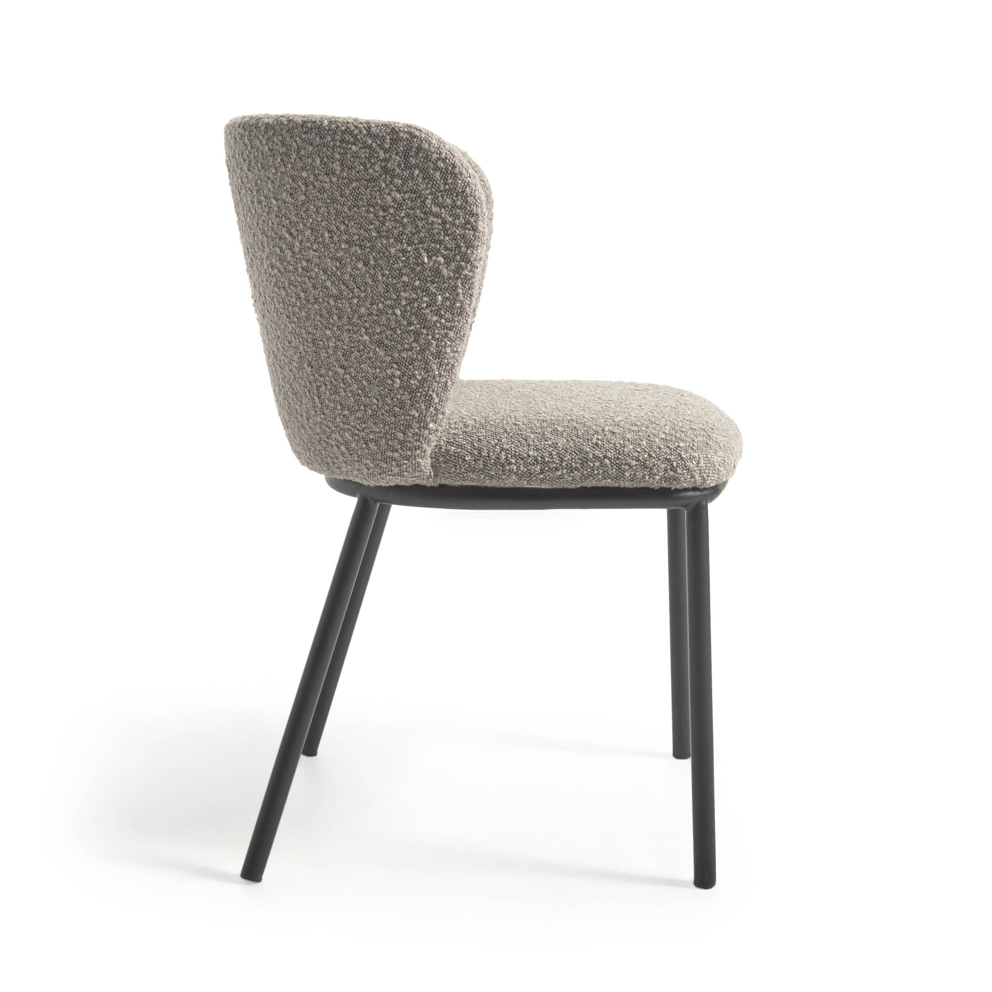 Ciselia Dining Chair Grey Boucle