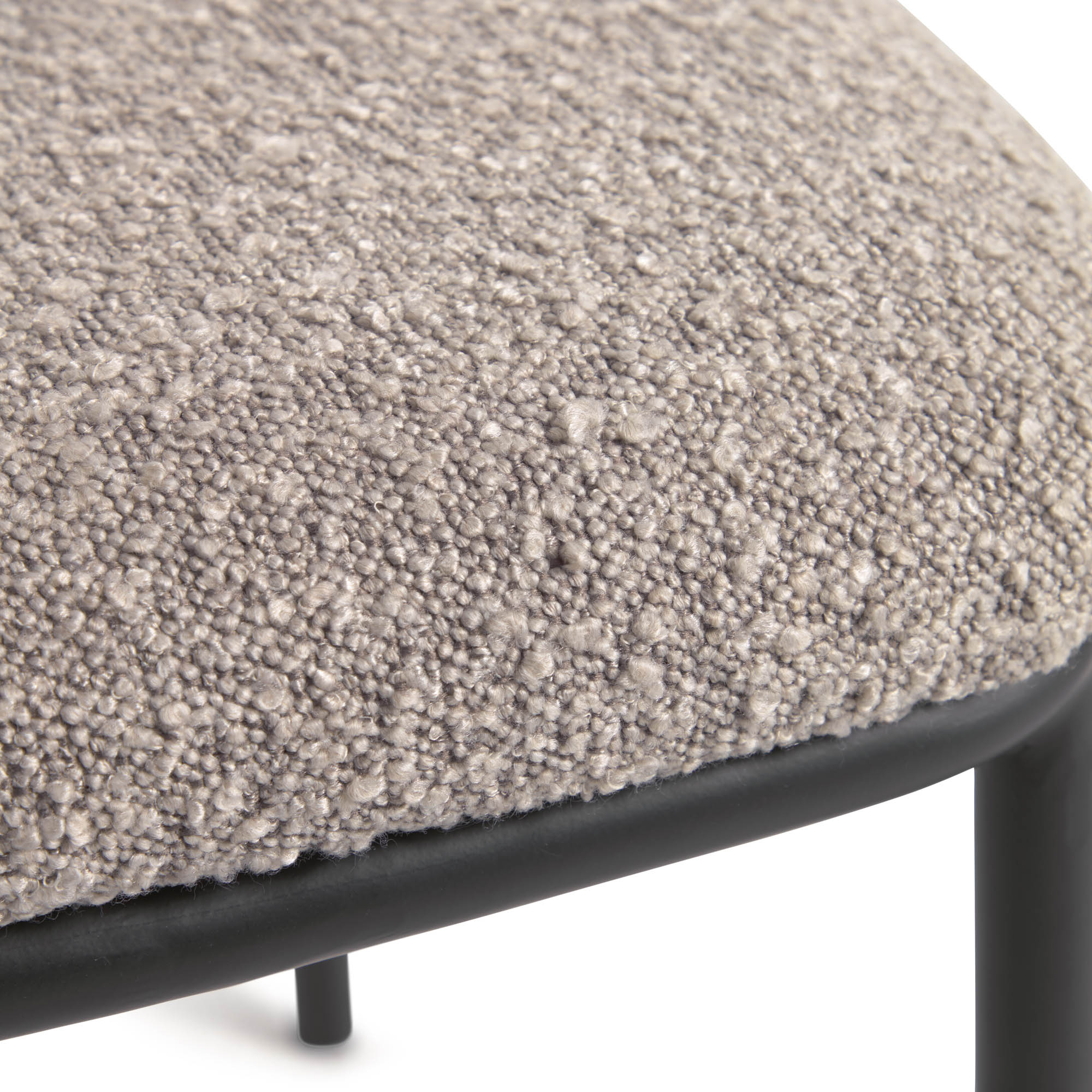 Ciselia Dining Chair Grey Boucle