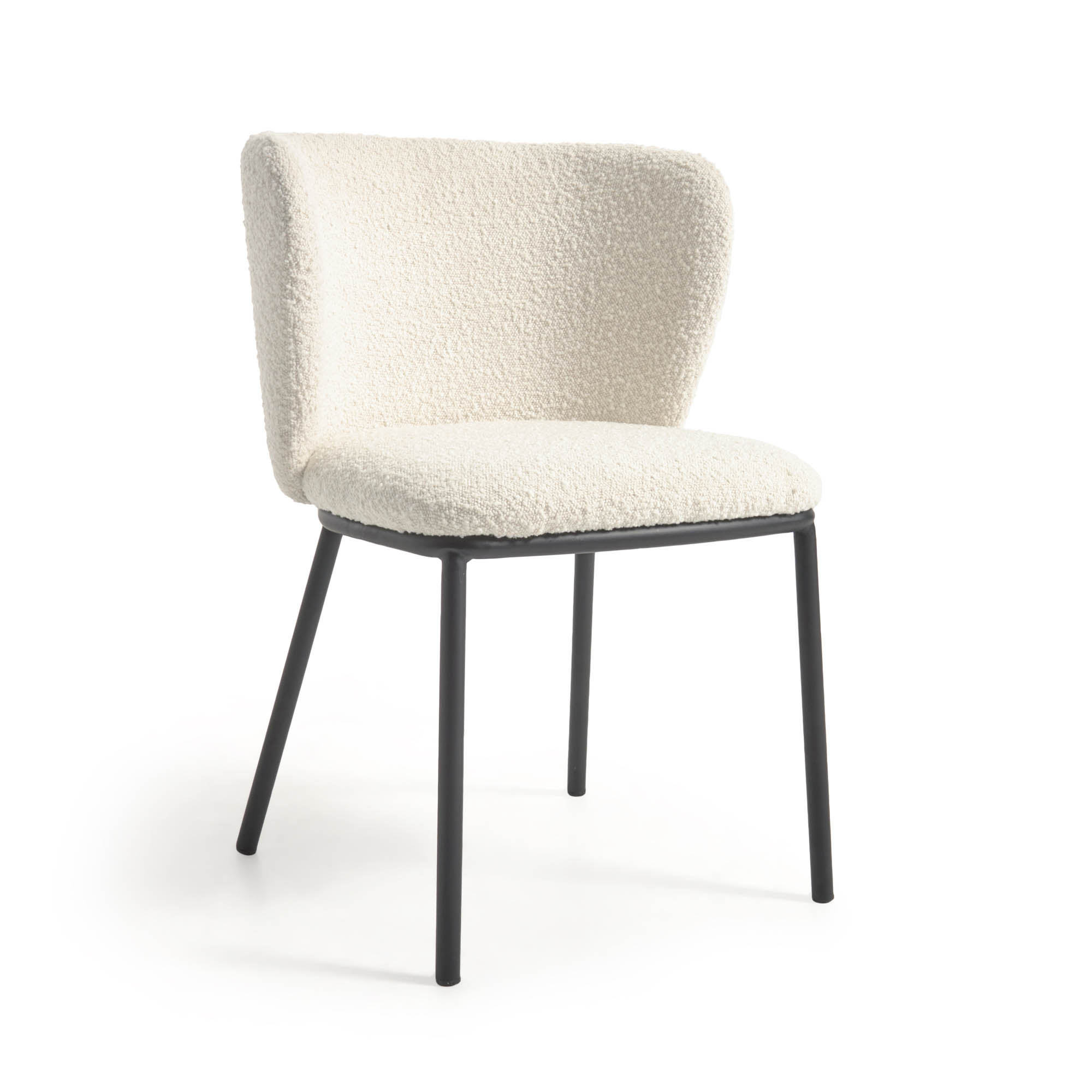 Ciselia Dining Chair White Boucle