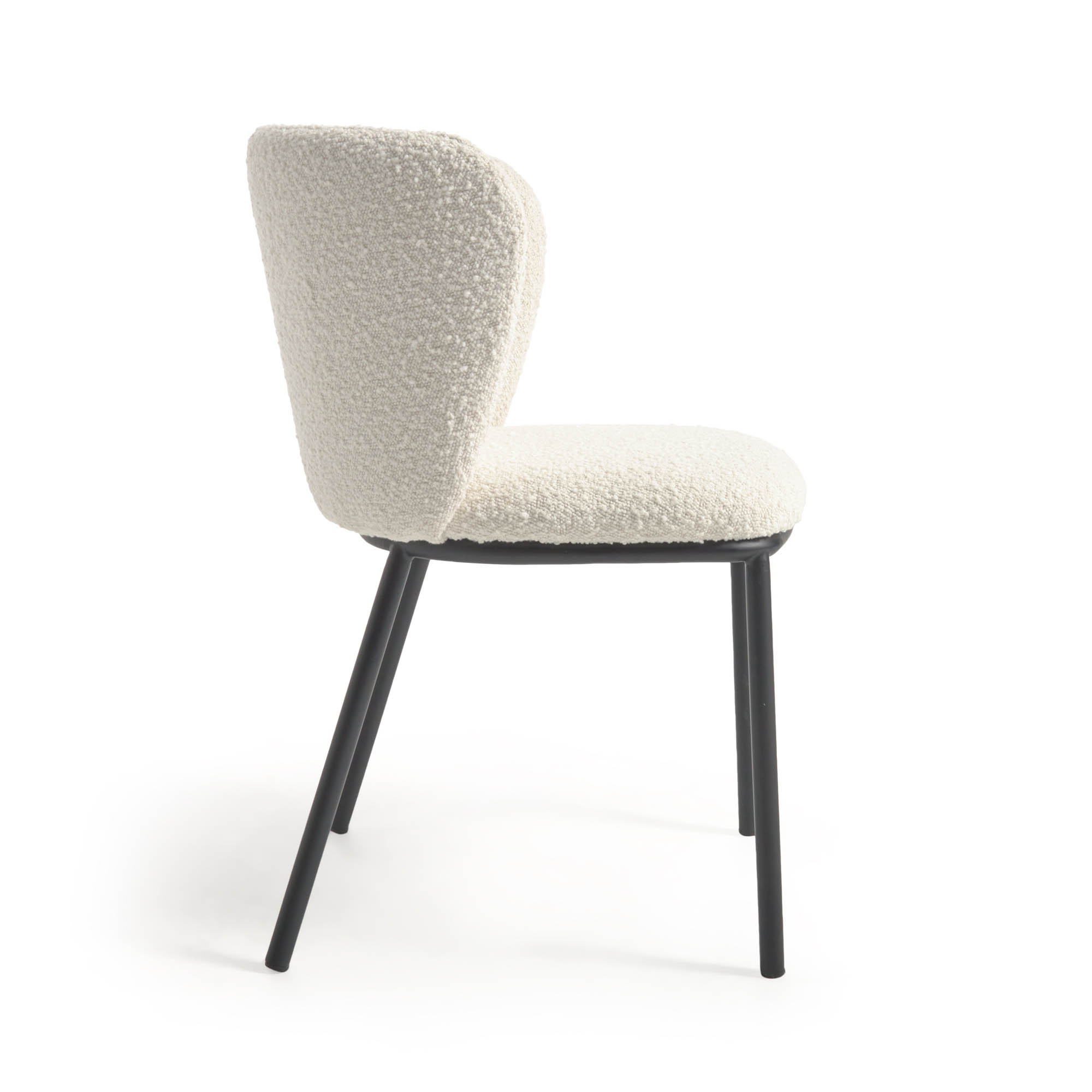 Ciselia Dining Chair White Boucle