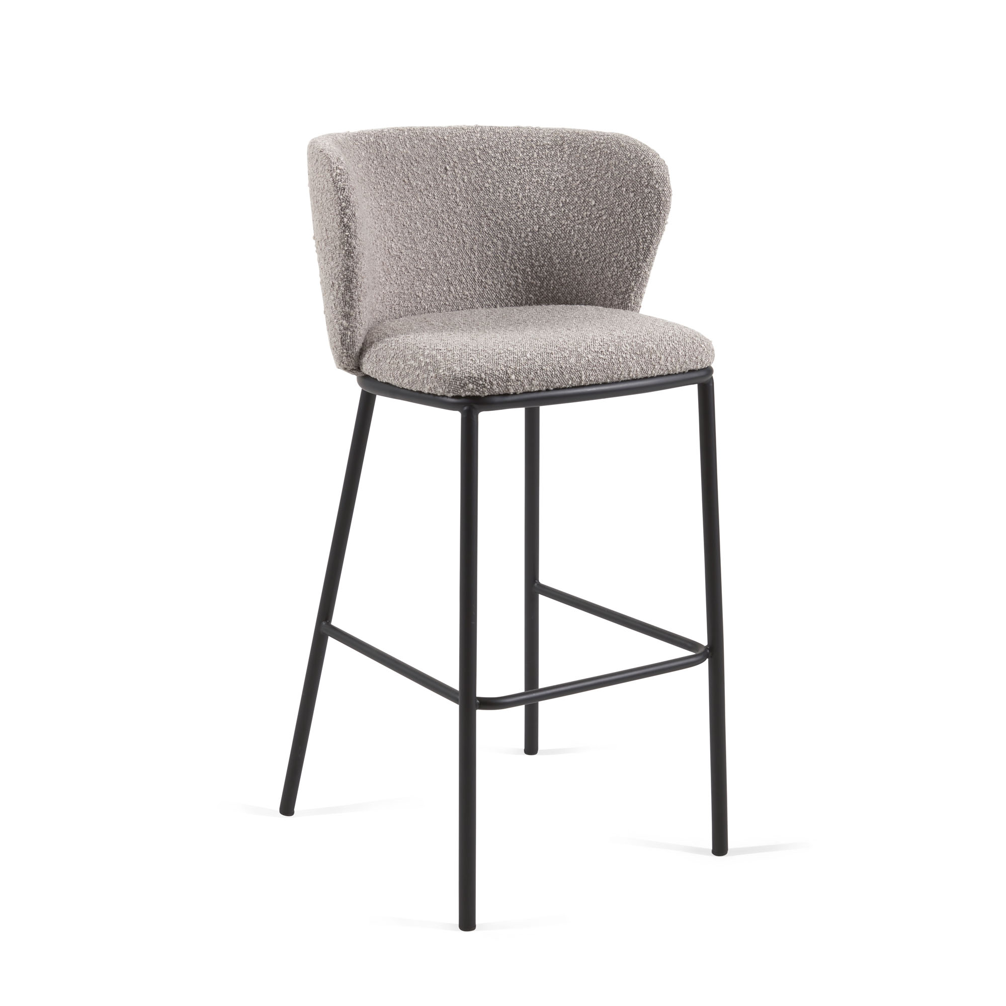 Ciselia Barstool Grey Boucle