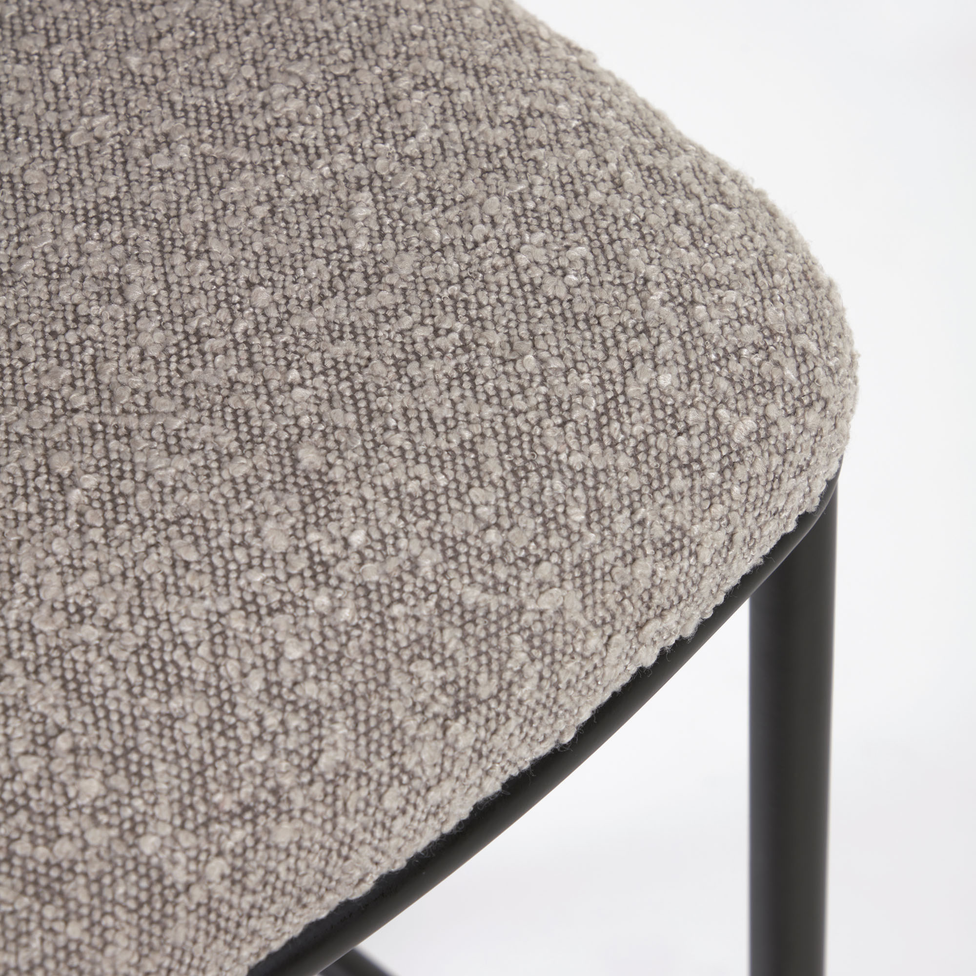 Ciselia Barstool Grey Boucle