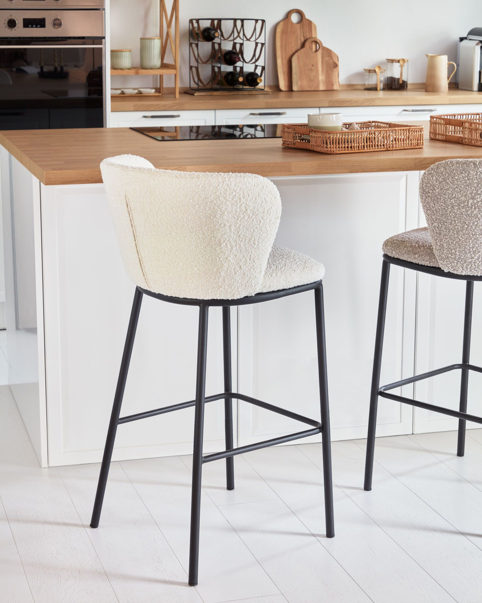 Boucle bar store stool