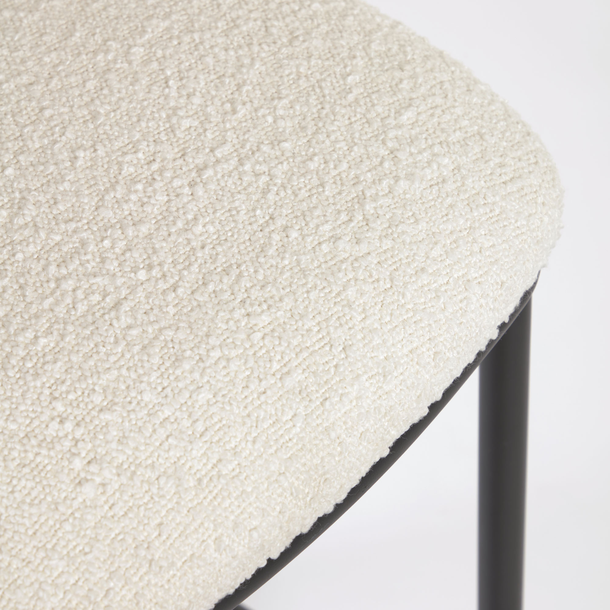 Ciselia Barstool White Boucle