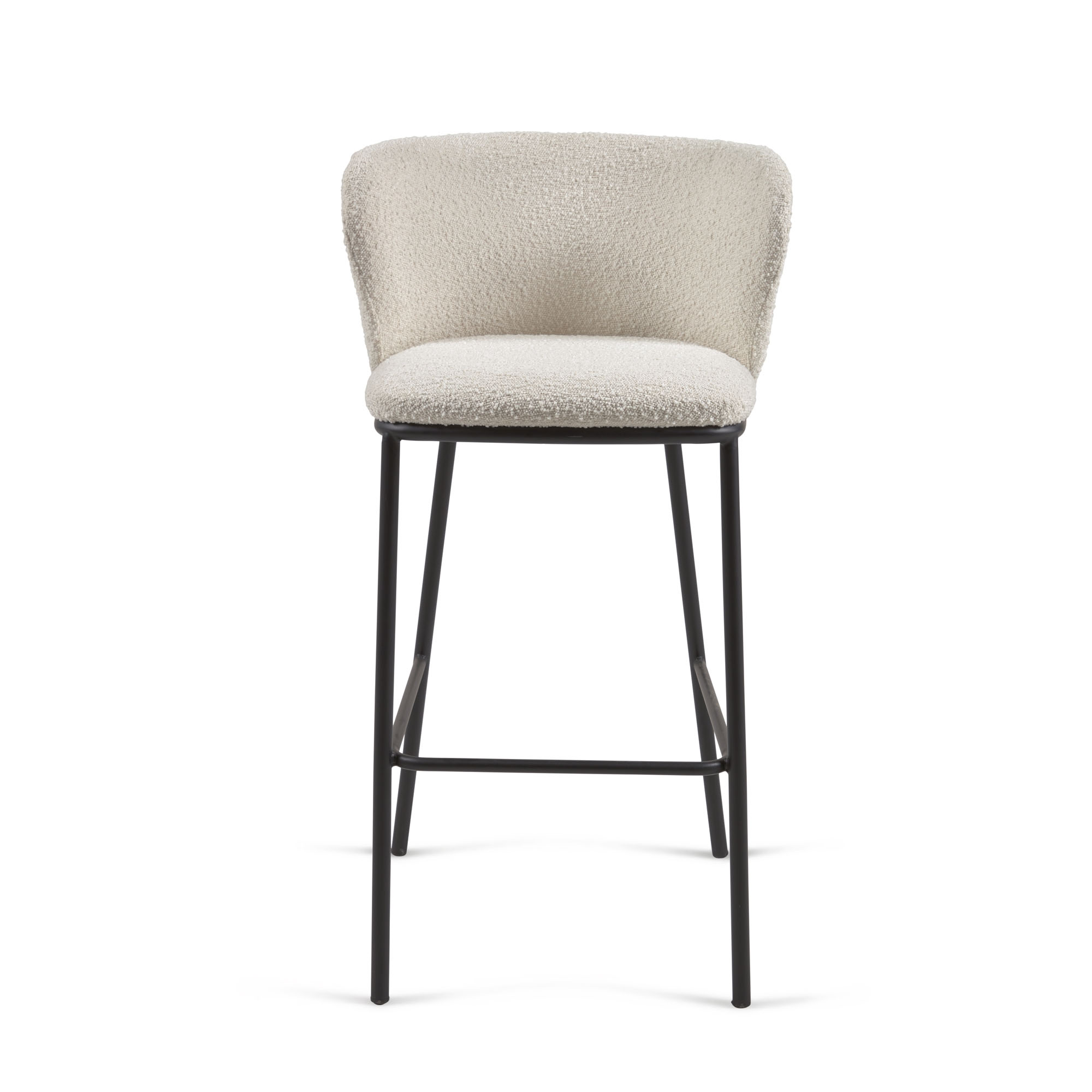 Ciselia Barstool White Boucle