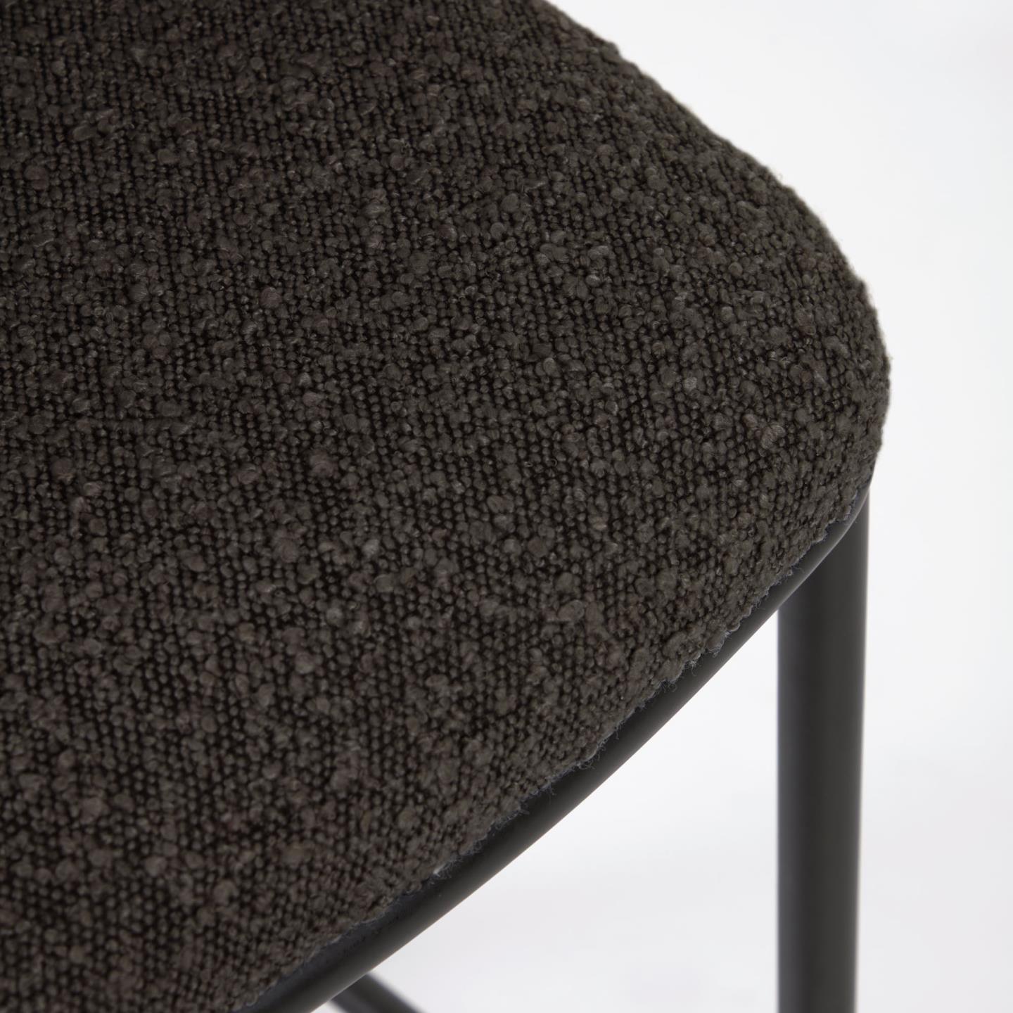 Ciselia Barstool Black Boucle