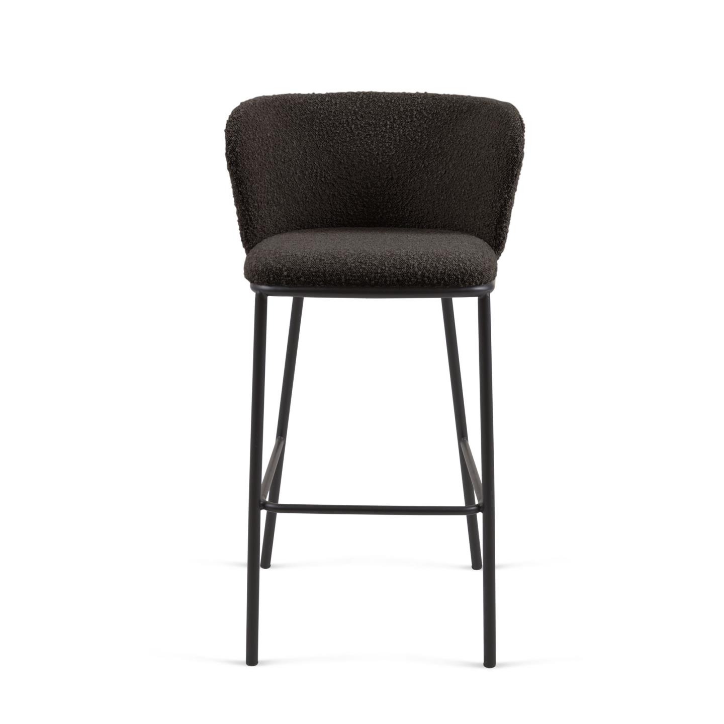 Ciselia Barstool Black Boucle