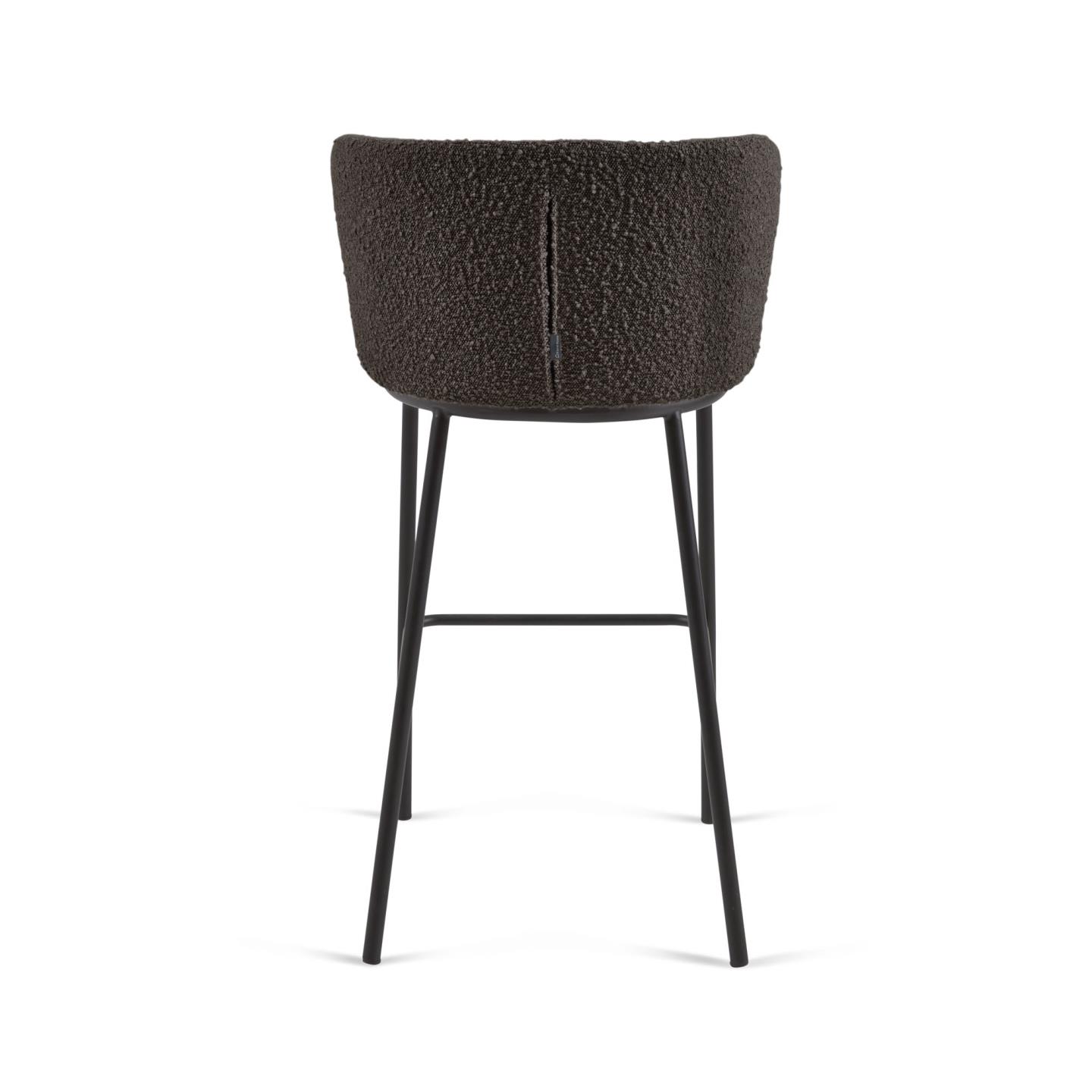 Ciselia Barstool Black Boucle