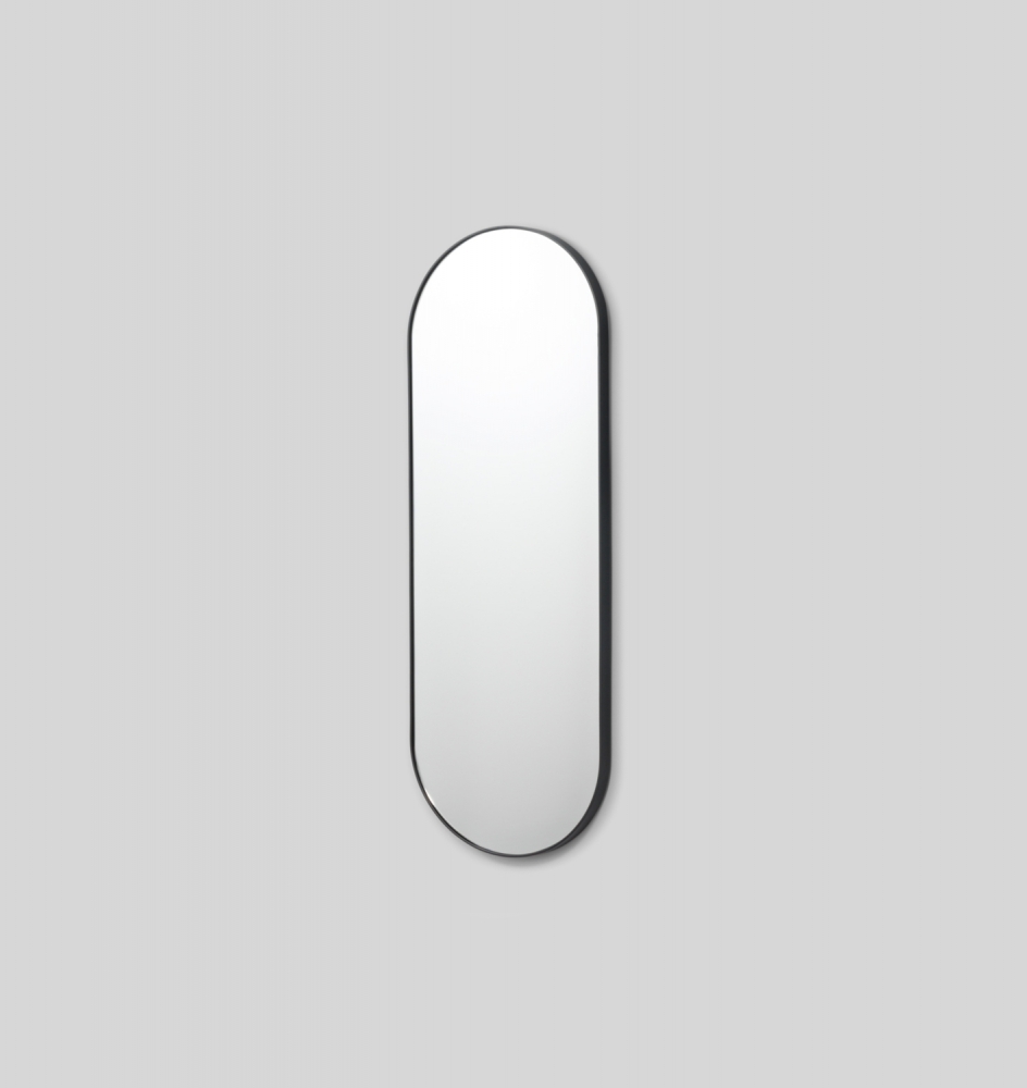 Bjorn Oval Mirror Black Large