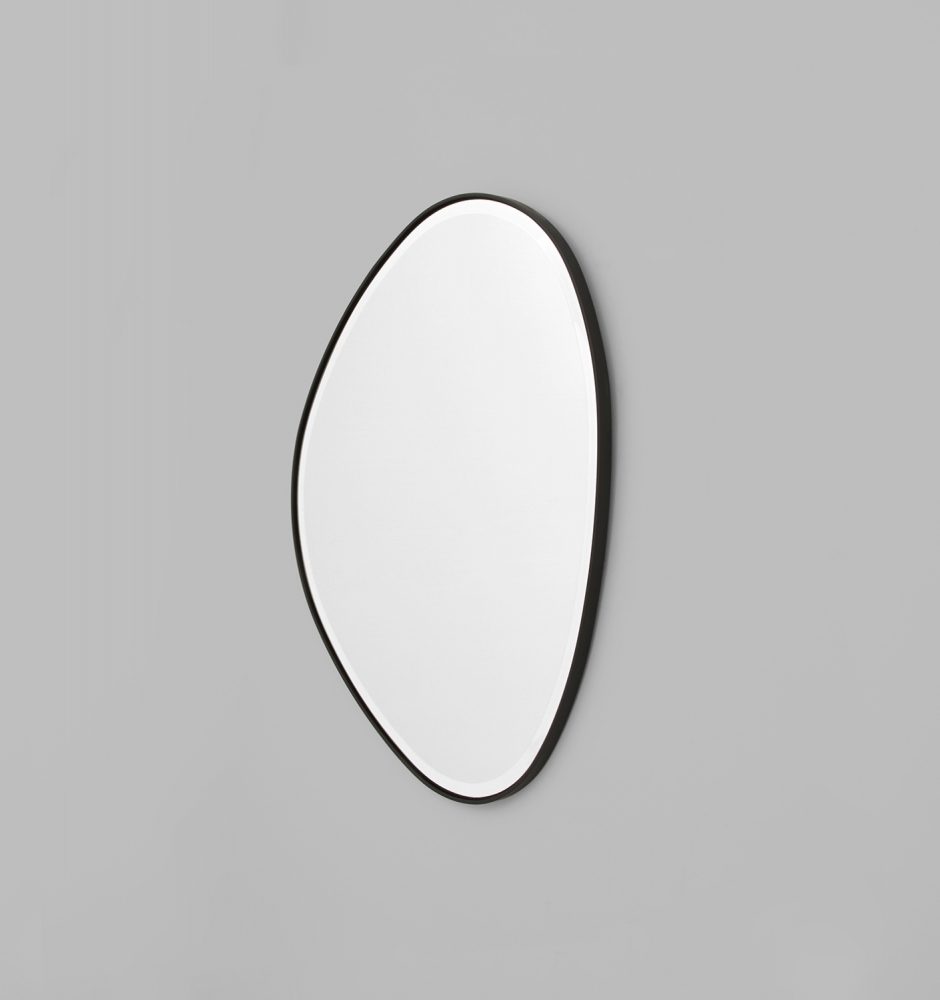 Pebble Mirror Black Small