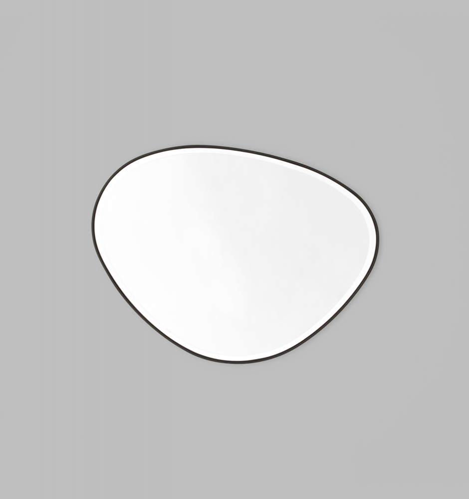 Pebble Mirror Black Small