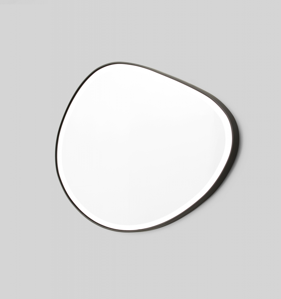 Pebble Mirror Black Medium