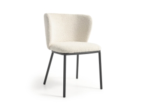 Ciselia Dining Chair White Boucle Ciselia Dining Chair White Boucle